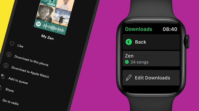 remove spotify downloads from apple watch