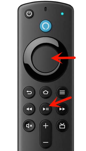 restart fire tv with remote