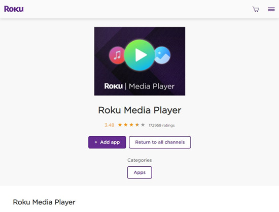 roku channel roku media player