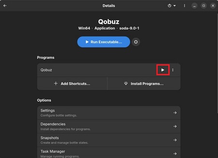 run qobuz on linux