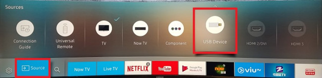 samsung tv home source usb device