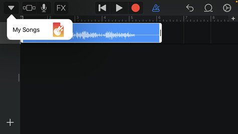 save garageband song to my song