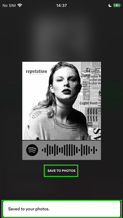 save Spotify album cover on mobile