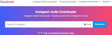 saveinsta instagram audio online downloader