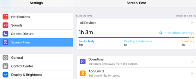 choose screen time