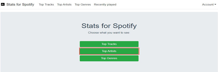 See Top Artists on Spotify stats