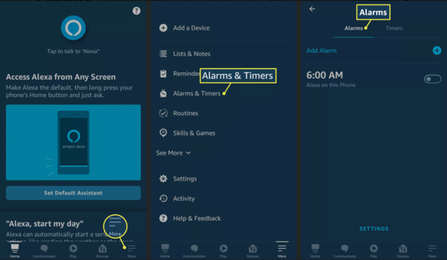 set amazon music as alarm alexa