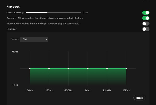 set crossfade value