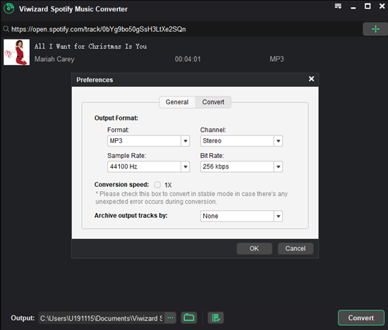 set output format