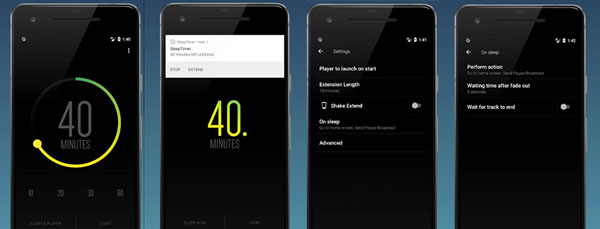 set sleep timer on android