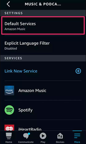 set spotify as default music player alexa