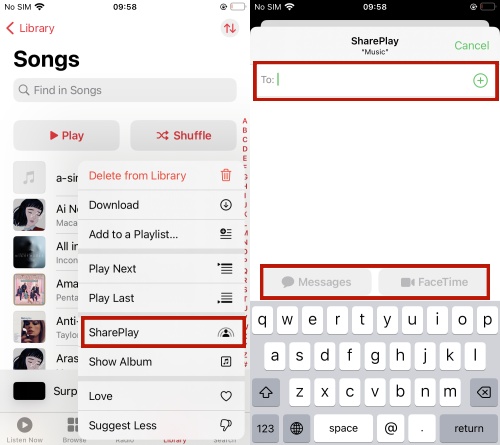 share play apple music on iphone ipad