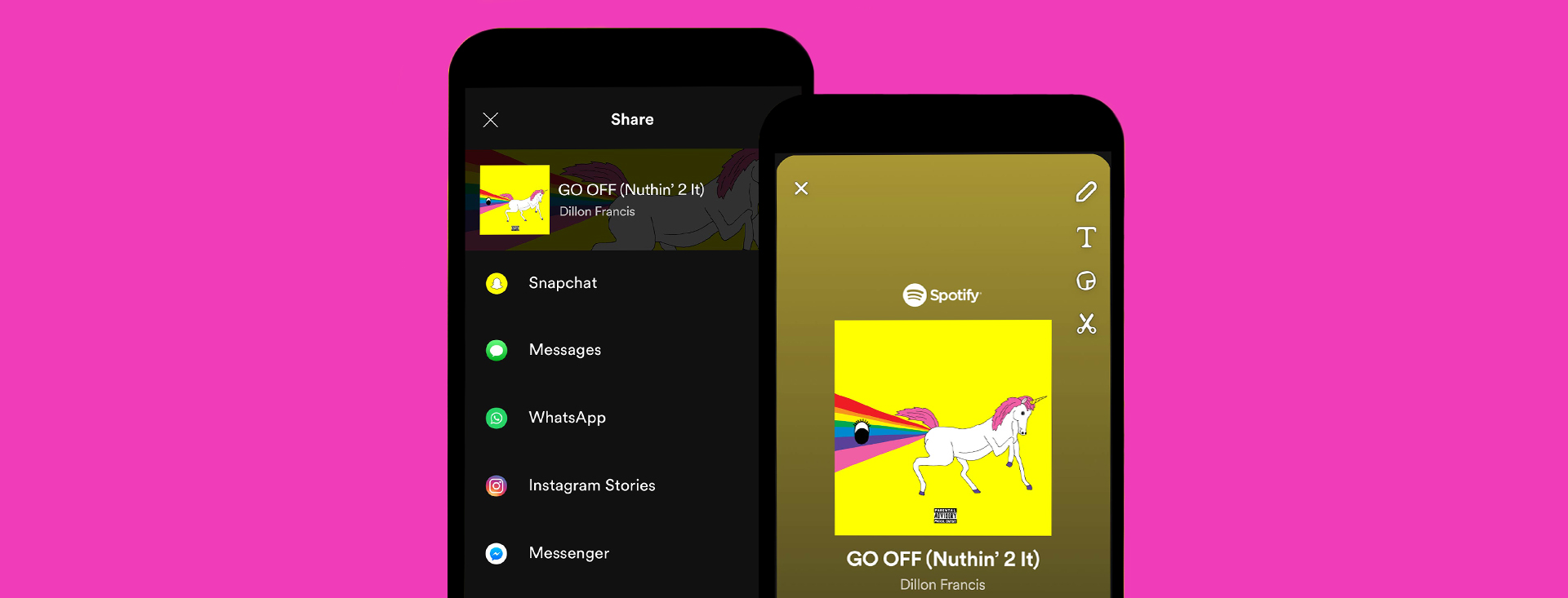 share spotify on snapchat