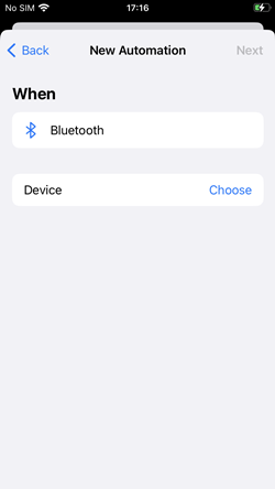 shortcuts bluetooth device