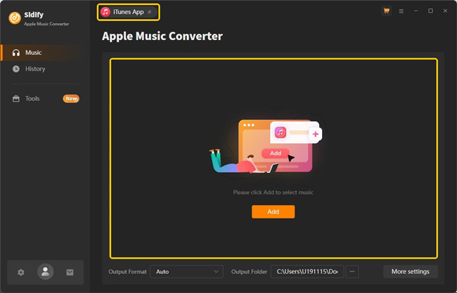 sidify apple music converter add select music