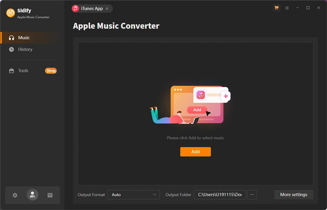 sidify apple music converter main interface