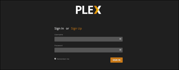 sign into plex