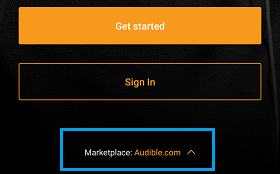 sign out audible on android