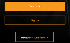 sign out audible on android or iphone