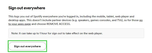 sign out everywhere spotify
