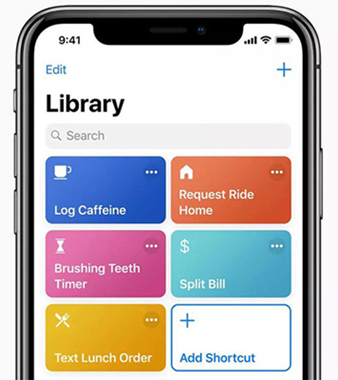 siri shortcuts library