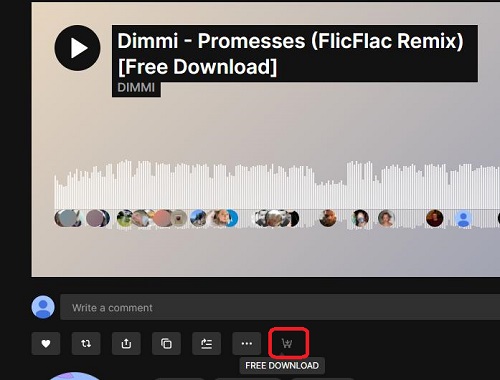soundcloud free download button