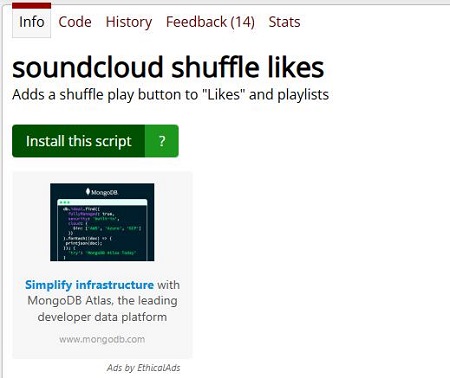 soundcloud shuffle extension