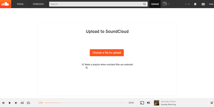 upload music to soundcloud