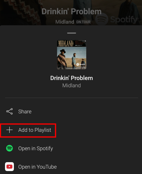 add soundhound to spotify playlist