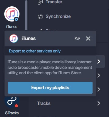 soundiiz export my playlists itunes