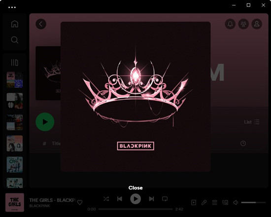 spotify desktop full album