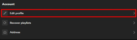 spotify account edit profile
