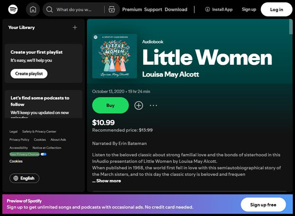 spotify audiobook little women