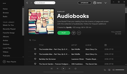 spotify audiobooks