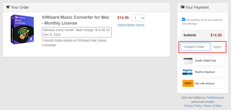 spotify coupon code