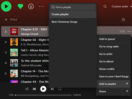 spotify desktop add to playlist