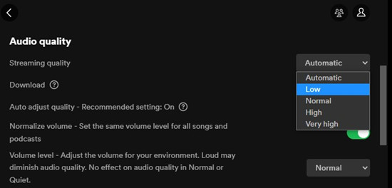 spotify desktop audio quality streaming quality low