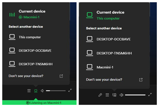 spotify desktop current device