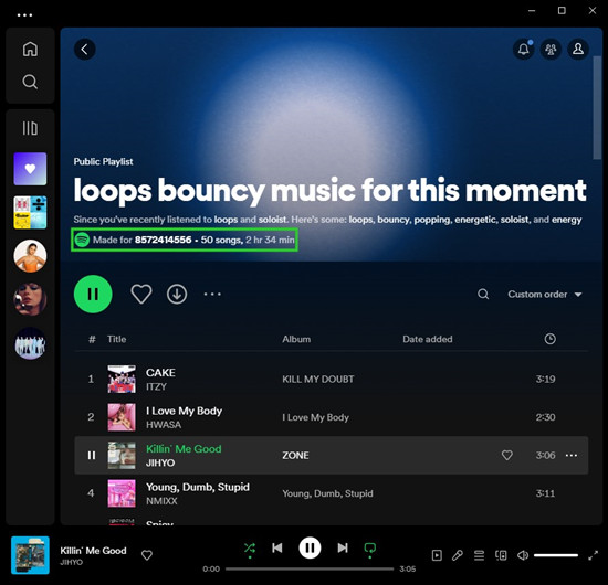 spotify desktop daylist