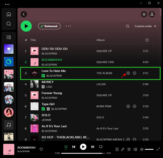 spotify desktop enhanced playlist recommendation