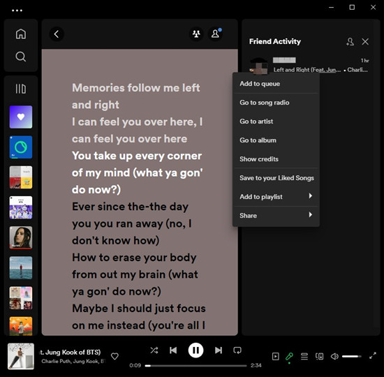 spotify desktop friend activity now listening