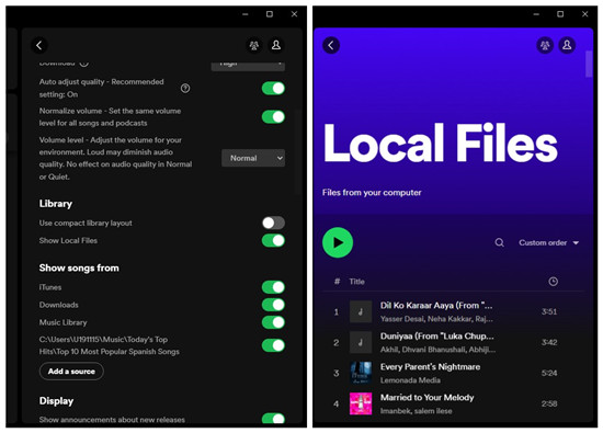 spotify desktop local files