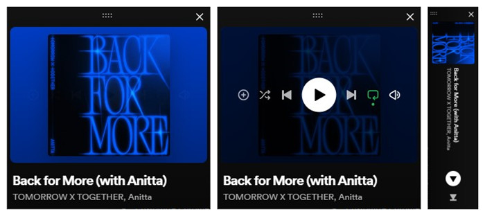 spotify desktop mini player
