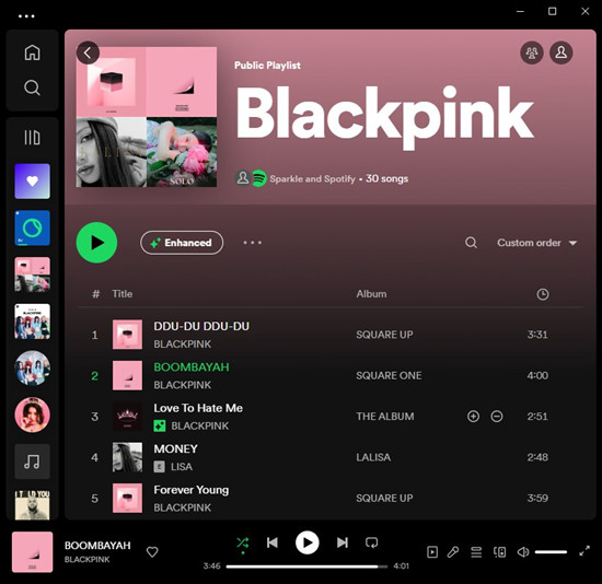 spotify desktop playlist enhanced