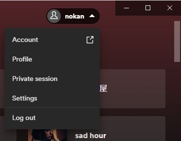 spotify desktop private session off