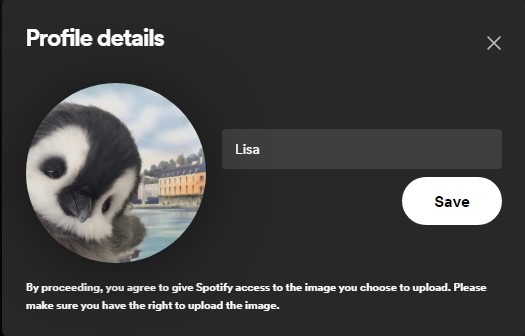spotify mobile change display photo
