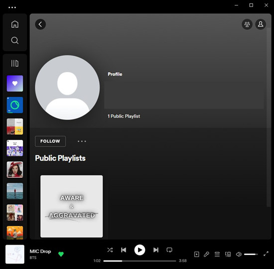 spotify desktop profile follow