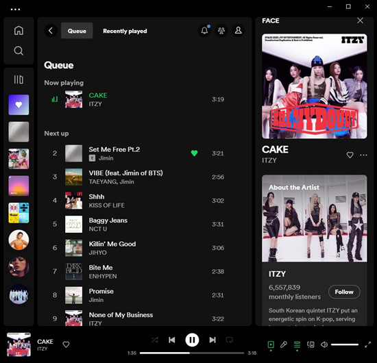 spotify desktop queue suggested songs