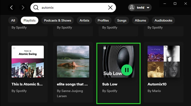 spotify desktop sub slow automix