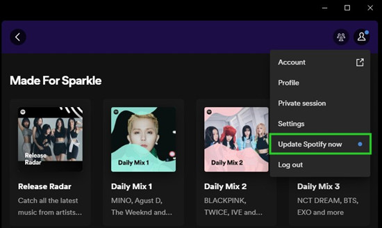 spotify desktop update spotify now